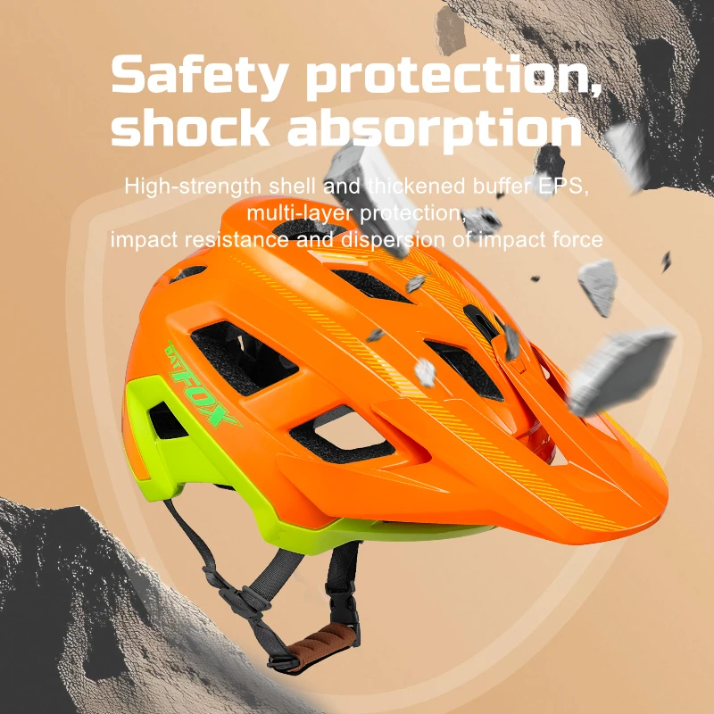 BATFOX Cycling Helmet Installable Sports Action Camera Outdoor Sports Safety Off-Road MTB Bicycle Helmet Men Women E-Bike Gear