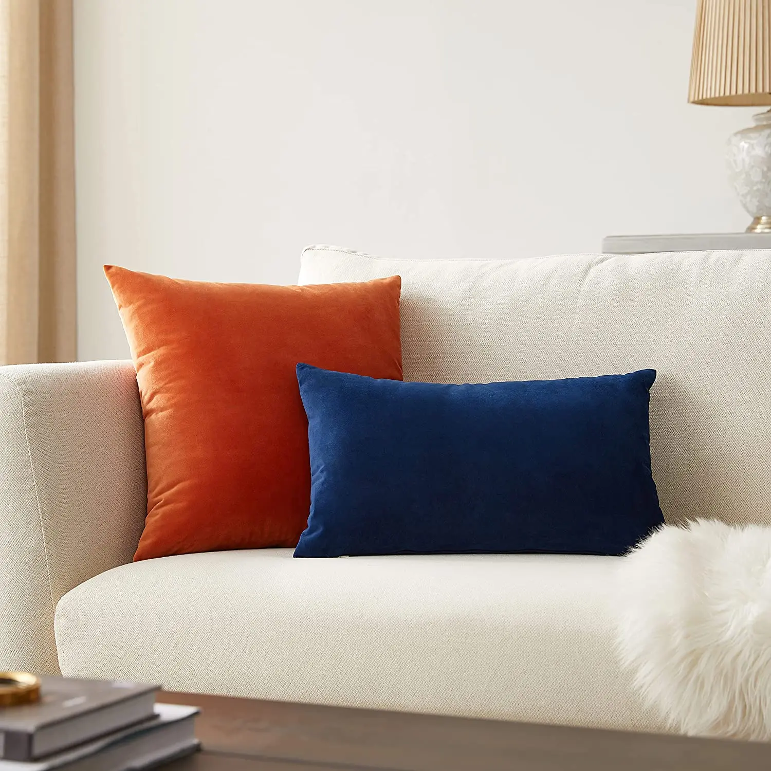 Orange 45x45cm Velvet Cushion Cover Nordic Home Decorative 30x50cm Throw Pillow Cover for Living Room Sofa Pillow Case 50x50cm