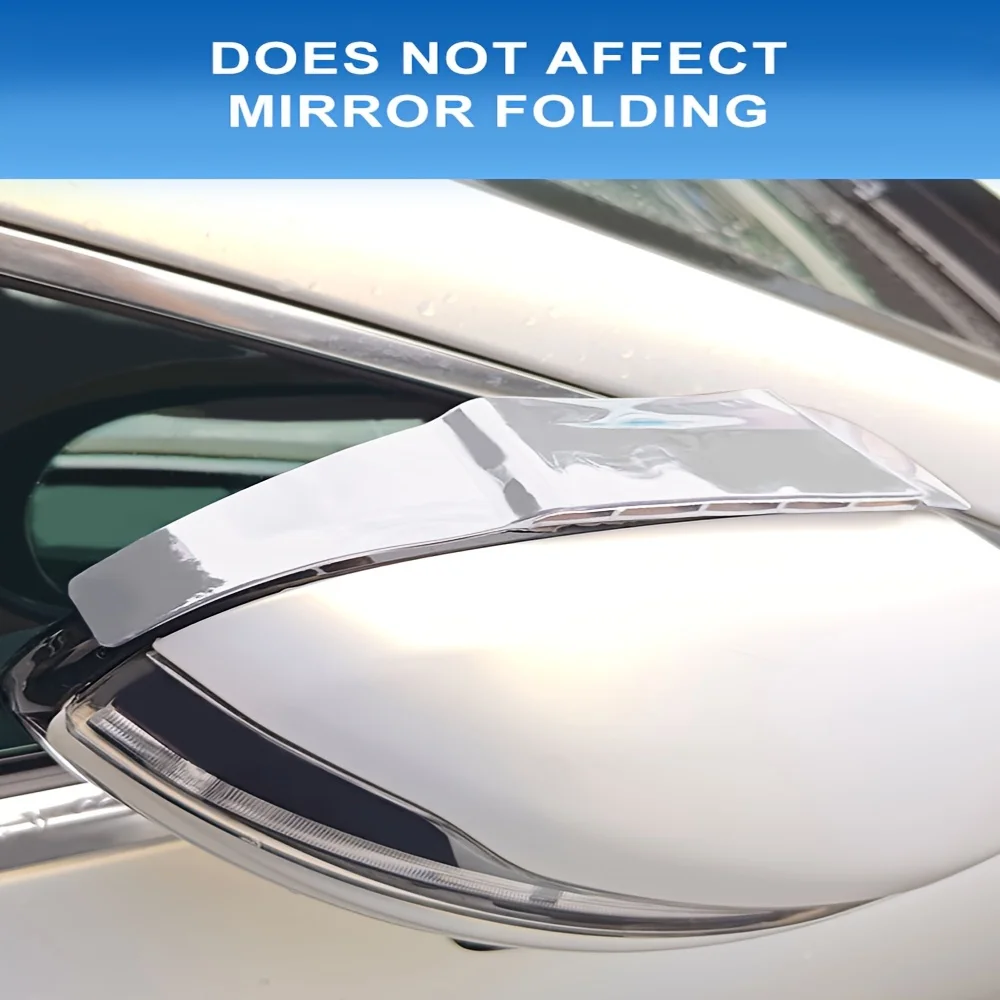 2pc 범용 에어 가이드 이동 빗물 자동차 백미러 빗물 눈썹 반사경 역방향 미러 환기 유형 부품