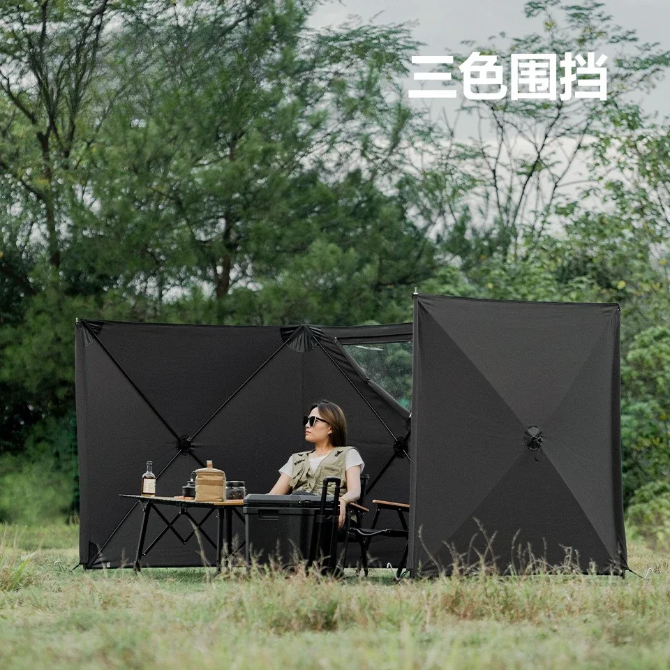 Upgraded enclosure outdoor camping camping windshield polyester cotton fabric + TPU material