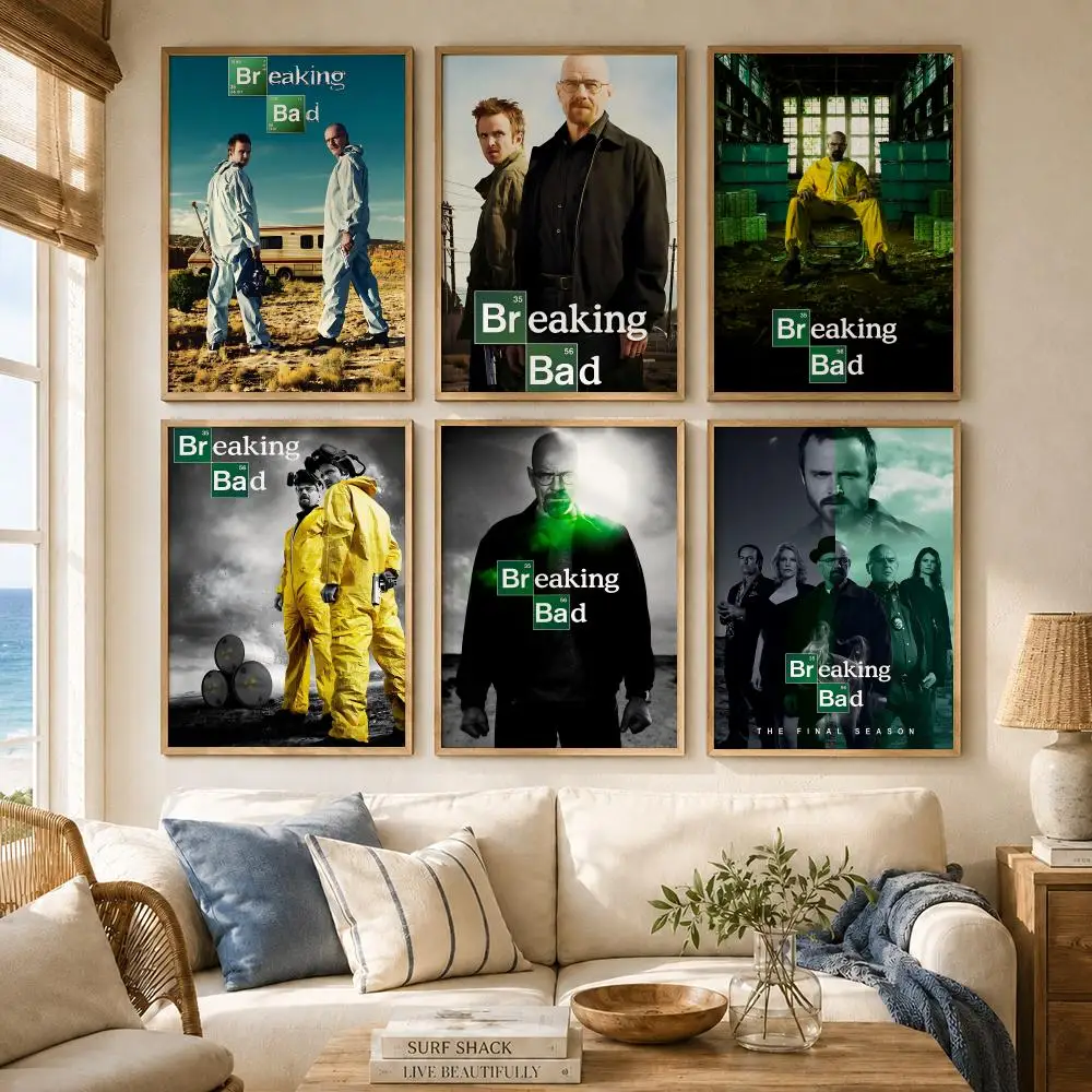 Crime Drama B-Breaking Bad Poster Versatile HD Waterproof Wall Art Self-Adhesive Decor for Any Space Ideal Gift
