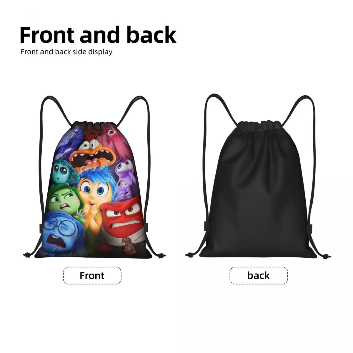 Custom Inside Out Drawstring Bags Women Men Lightweight Sports Gym Storage Backpack