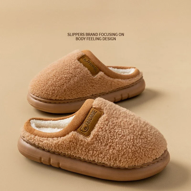 Men's Winter Slippers - Plush Lined House Shoes, Anti-Slip Indoor Home Slides with Thick Fleece for Warmth (Big Sizes Available)