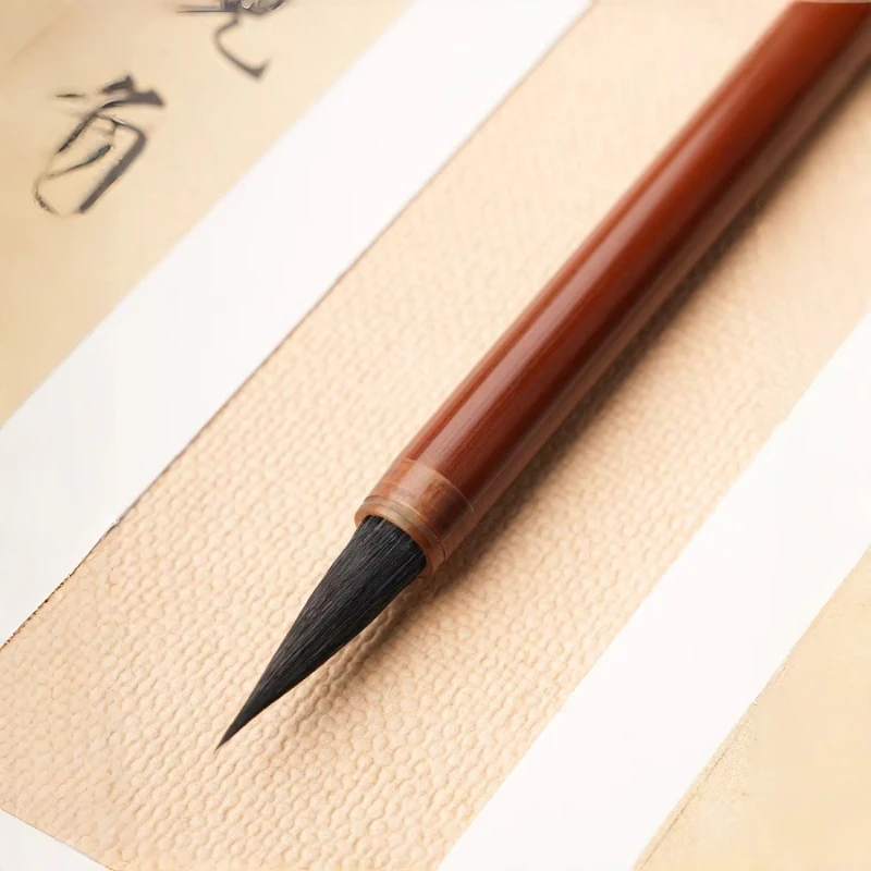 Purple Weasel Hair Small Calligraphy Brush for Regular Script Professional Use Home Office Study Art Writing Tool Line