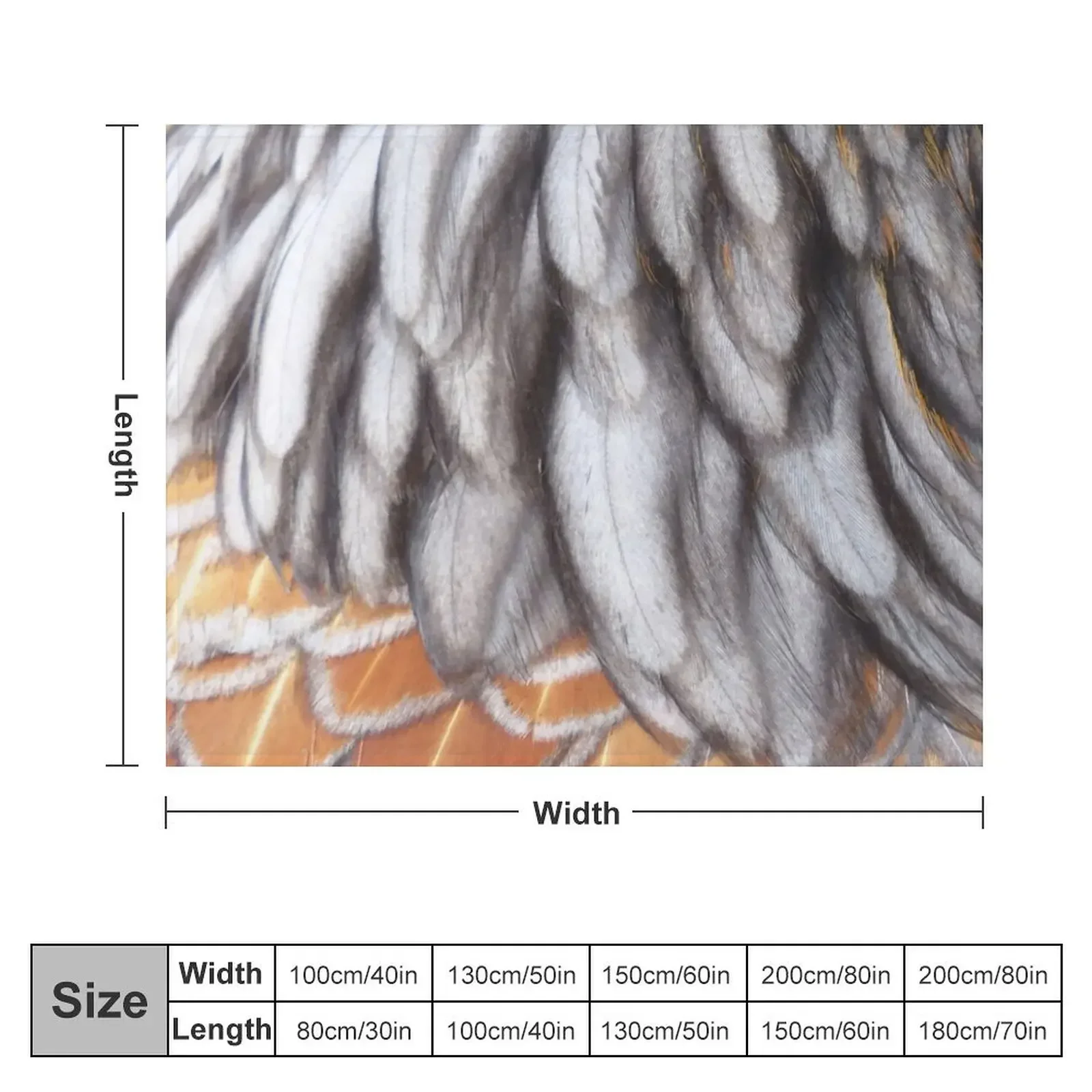 Wyandotte Splash Feathers Throw Blanket Extra Large Throw Large Travel Blankets