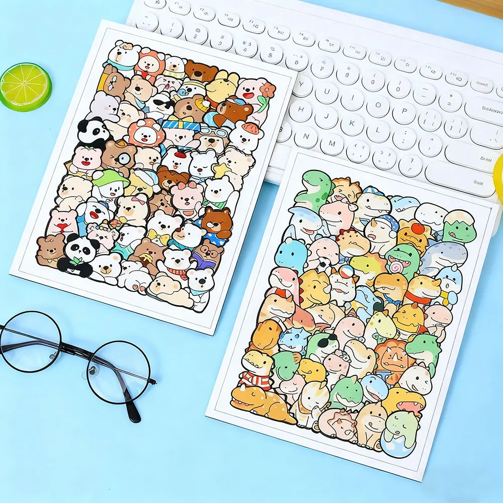 

Деревянная головоломка с животными, 50 предметов, кошка, собака, панда, развивающая игрушка для детей, головоломка с мультяшными животными, подарок, декоративная UG396