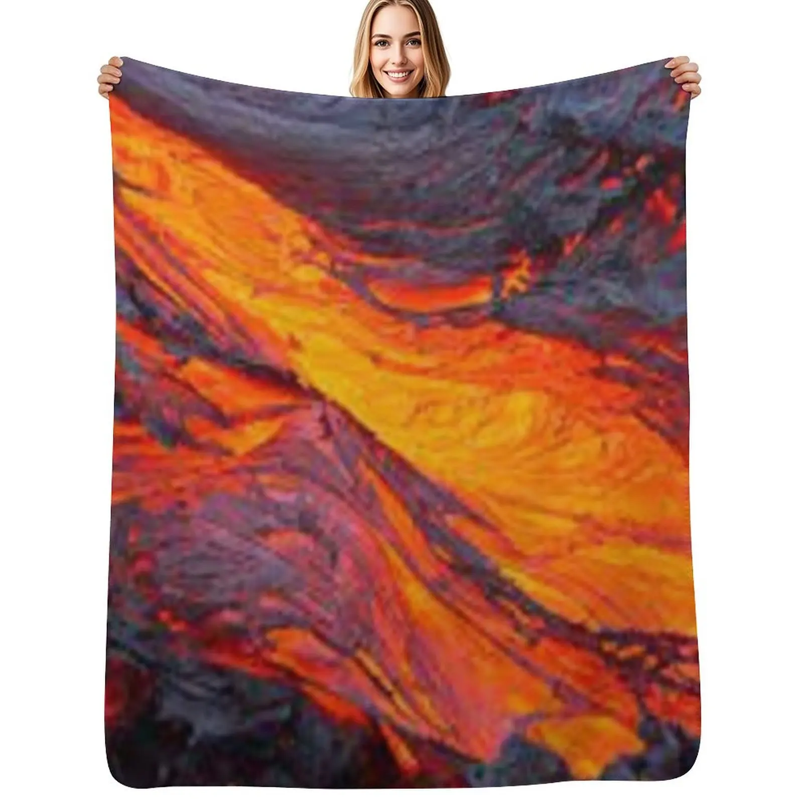 

torrent of lava Throw Blanket Stuffeds Thermals For Travel Kid'S Blankets
