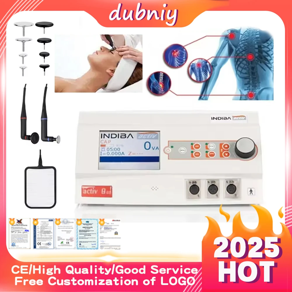 Dubniy INDIBA Activ 902 RF Face Lift Body Slimming Wrinkle Removal Pain Relief Anti-Cellulite Diathermy Machine Beauty Device
