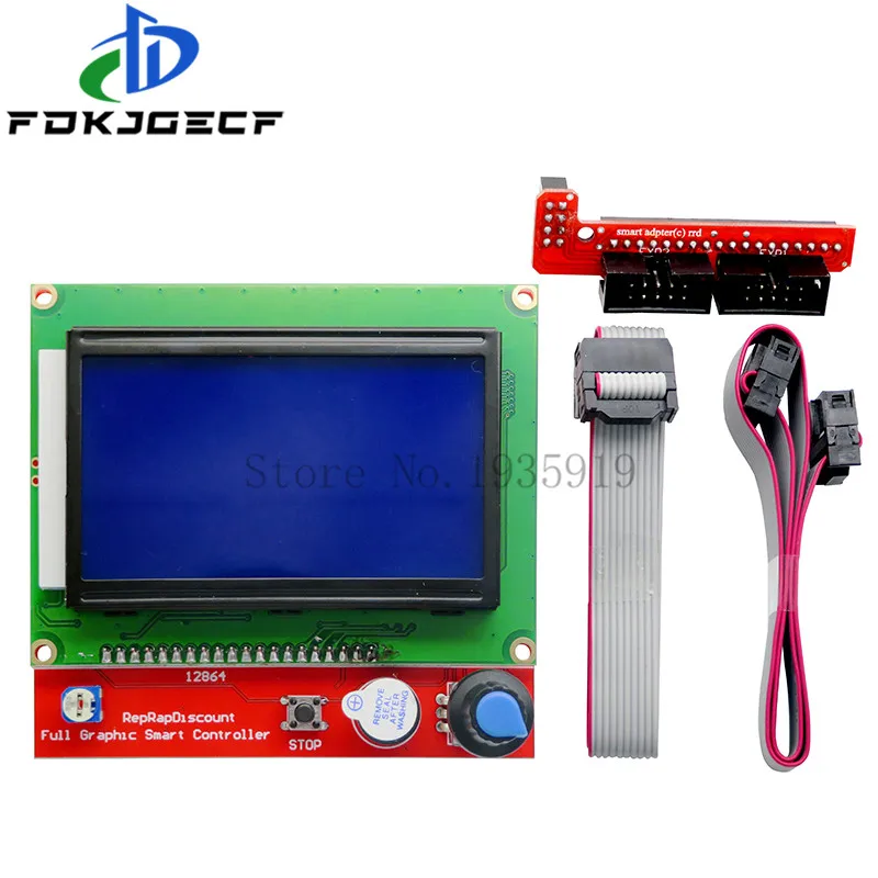 3D Printer Parts LCD 12864 LCD Control Panel 12864lcd display for 3D Printer Smart Controller RAMPS1.4