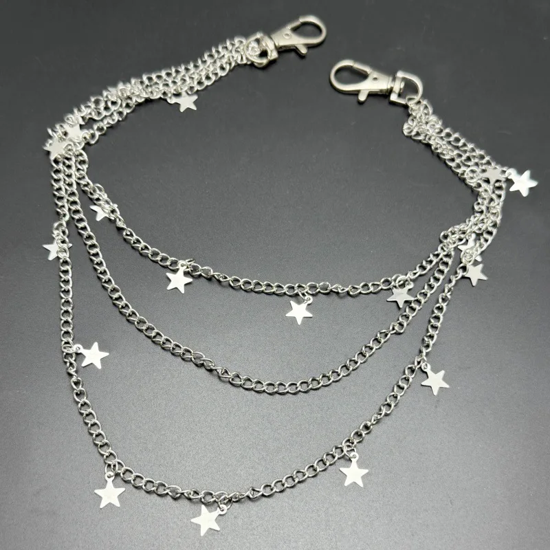 الطريق الأيمن الجديد الراقية تصميم عصري شارع البوب شخصية الهيب هوب الشرير المعادن الخماسي قلادة شرابة الخصر سلسلة #1