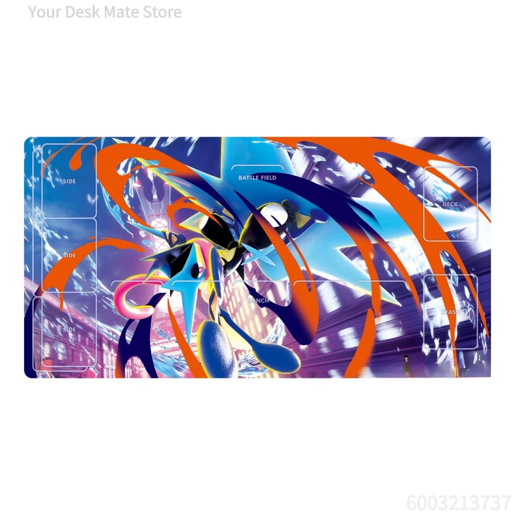 Greninja Battle Scene TCG Playmat Waterproof Non-slip Card Game Mat