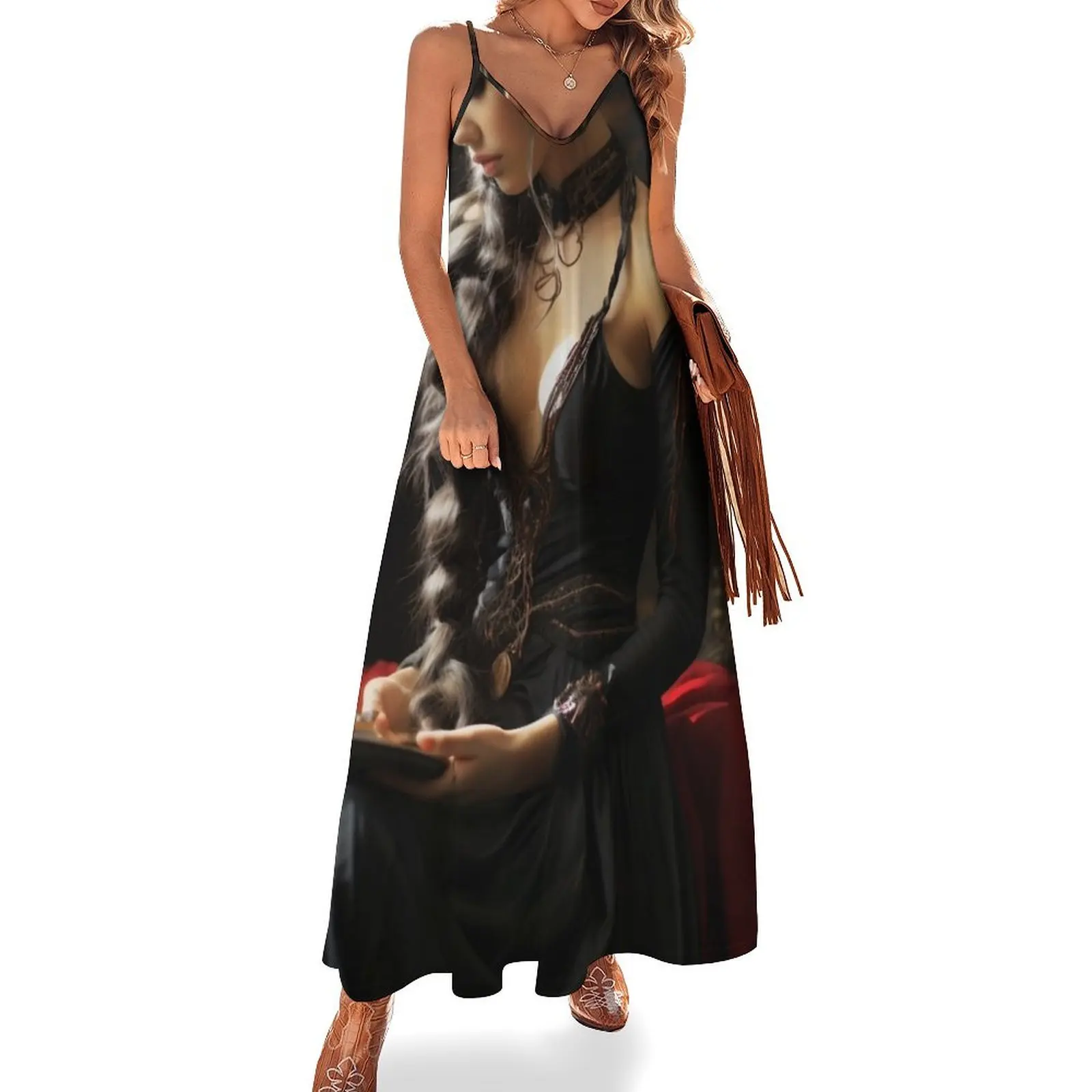 

Ethereal Elegance: A Timeless Muse in Braided Splendor Sleeveless Dress Women's long dress birthday dress for women luxury 2025