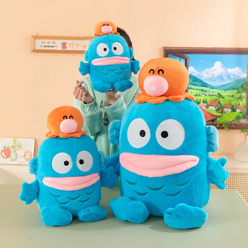 

40-90 см ‌ ‌ Плюшевые игрушки Hangyodon, большие, крупногабаритные, Sanrio, мультяшные, аниме, плюшевые, милые, декоративные, удобные, мягкие куклы, детские игрушки, подарок