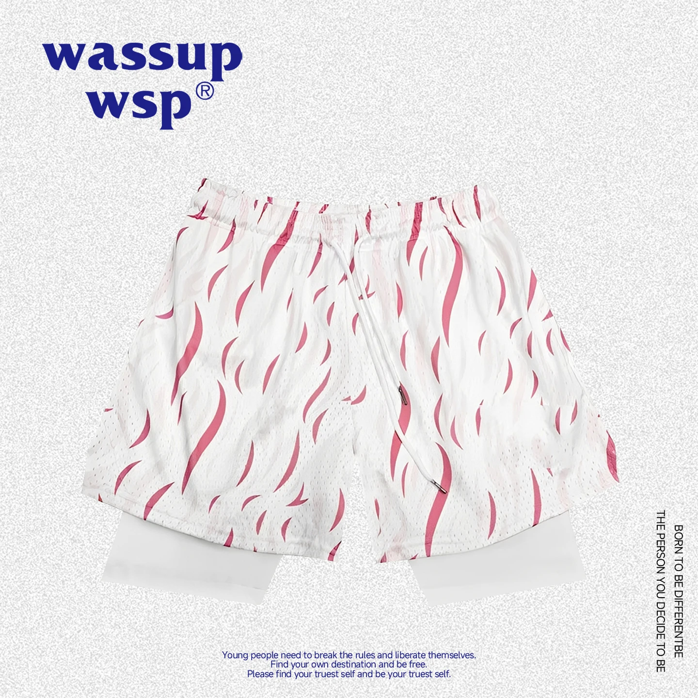 

Мужские летние свободные шорты Wassup American Style: быстросохнущие, с цветочным принтом, для баскетбола и спорта, повседневные, удобные, со средней посадкой