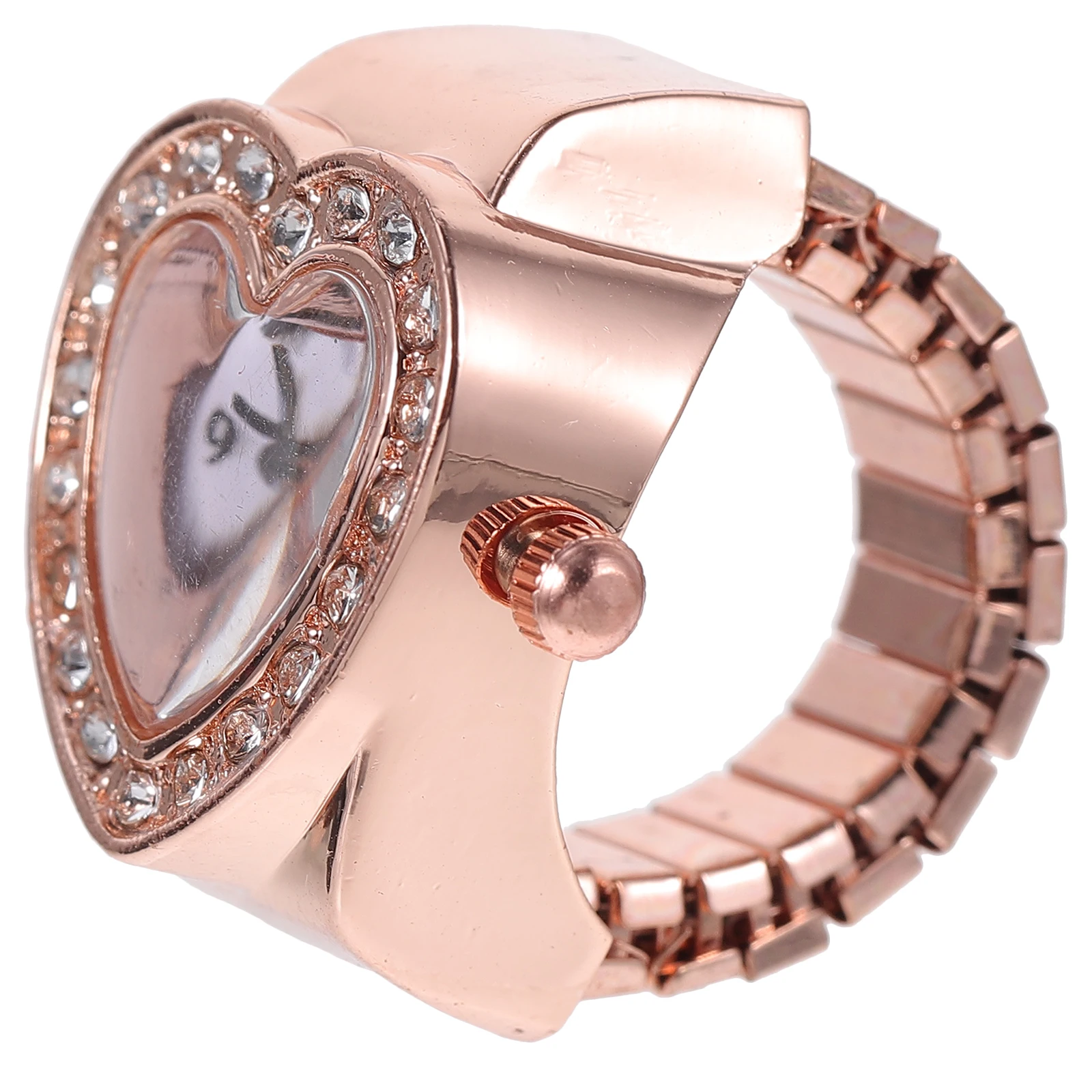 ساعة إصبع نسائية على شكل قلب خاتم إصبع هدية عيد الحب للسيدات #2