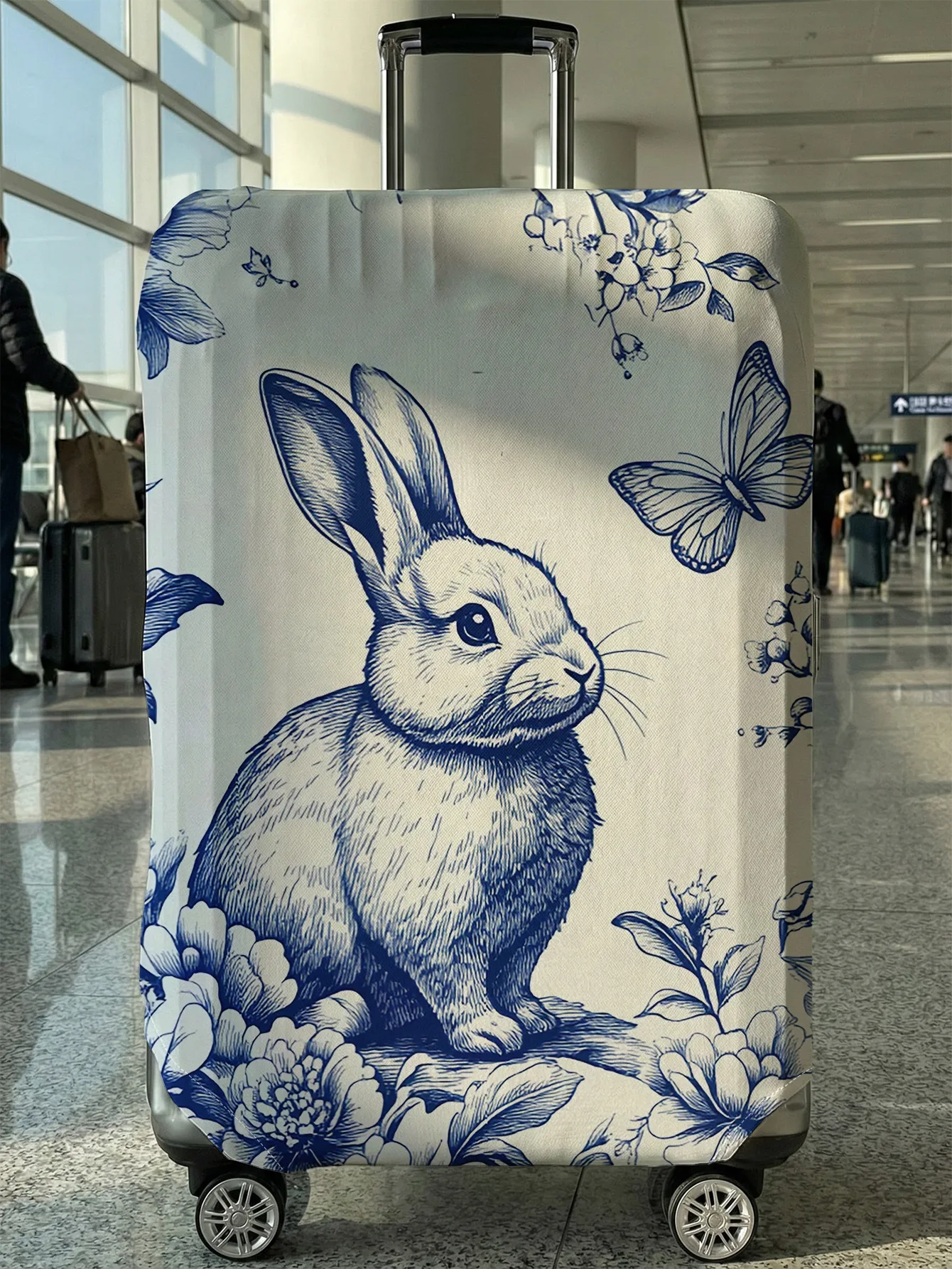 

Rabbit Flower Butterfly Luggage Protective Cover, suitable for 18-32 inch luggage covers, luggage handle gloves, travel accessor