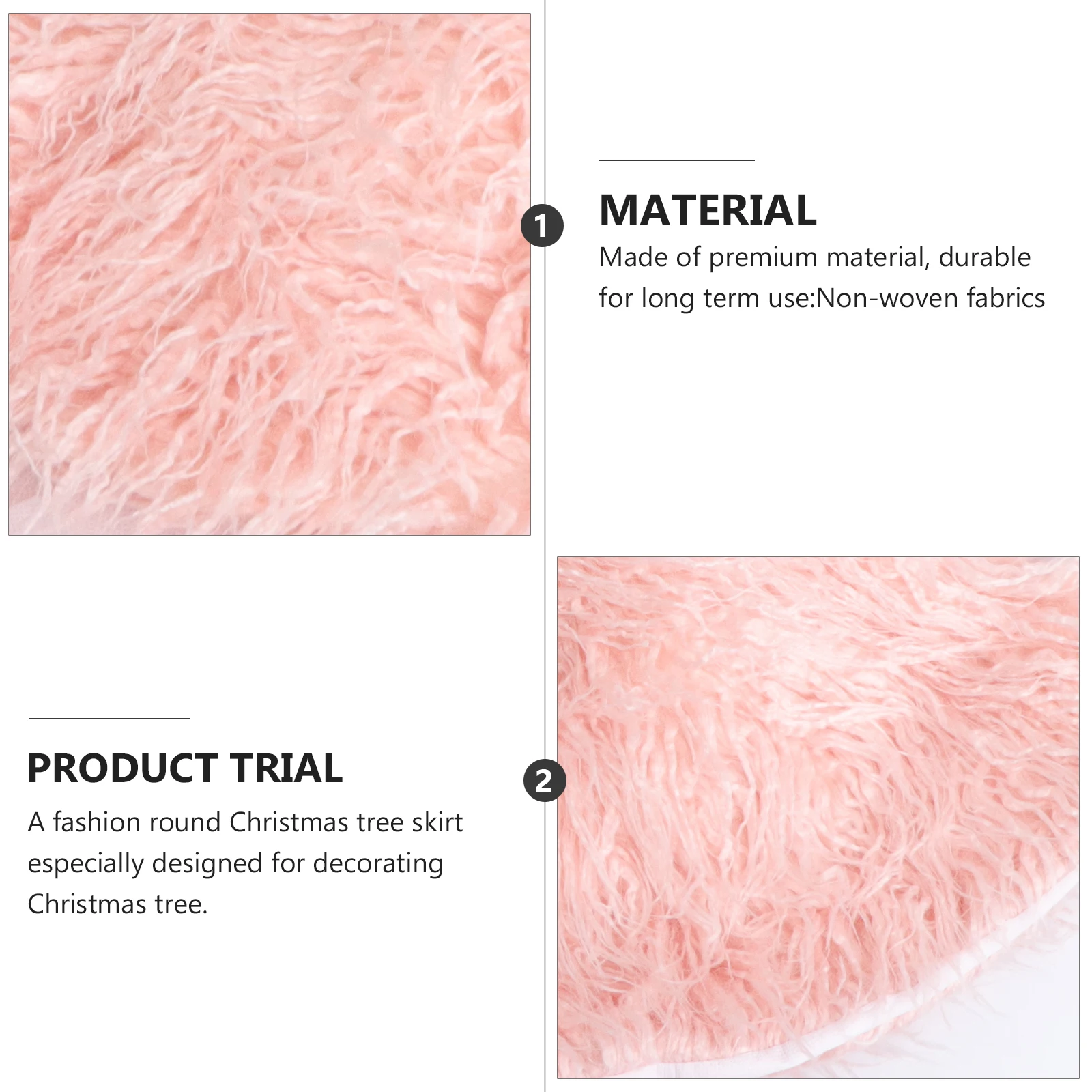 

Christmas Outdoor Decor Tree Skirt Xmas Apron Mat Bottom Cover Pink Carpet Child
