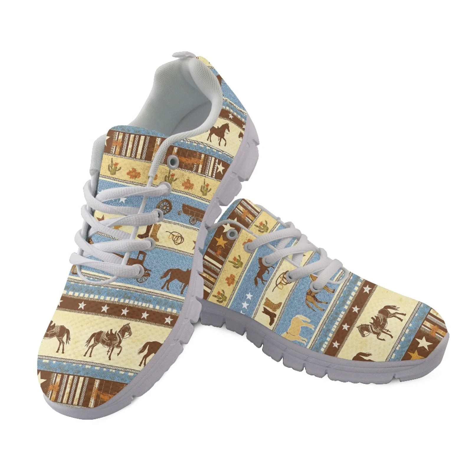 Coloranimal Horse Print Fashion 2026 Walking Sneakers Men Tennis Shoes Anti-Slip Running Shoes for Mens
