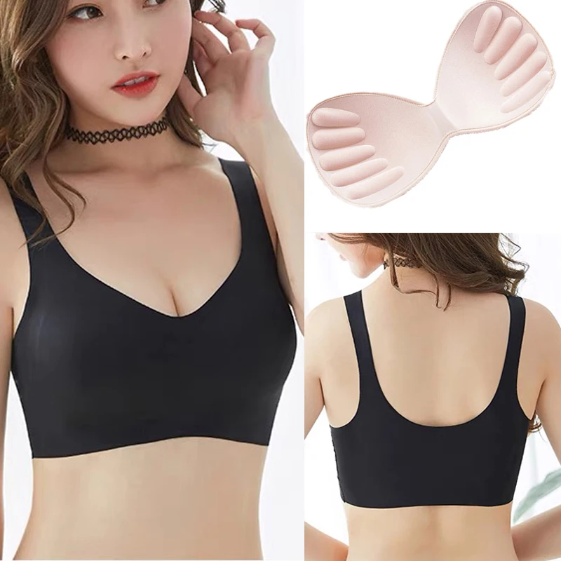 Push Up Seamless Bra With Detachable Pad Breathable Soft Sports Bra Solid Color Anti-sagging Bra Without Frame Women Underwear