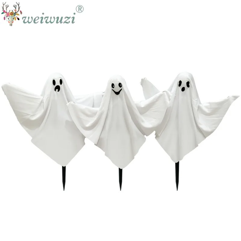 Halloween Costume Props Ghost Stake Decor Cosplay Costume for Outdoor Yard Lawn Masquerade Spooky Holiday Party Scene Ornament