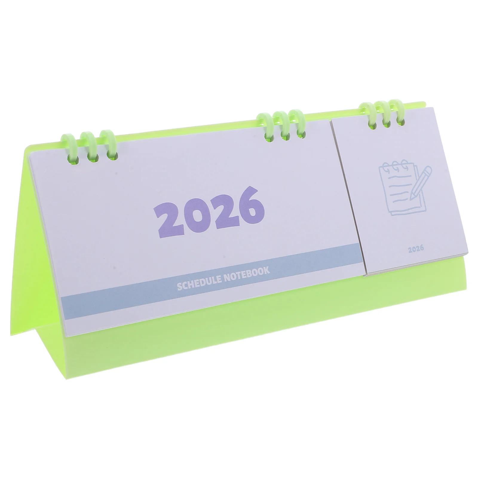

2026 Mini Desk Calendar Standing Flip Twin-Wire Binding Desktop Calendar Minimalist Monthly Planner Weekly Organizer Daily