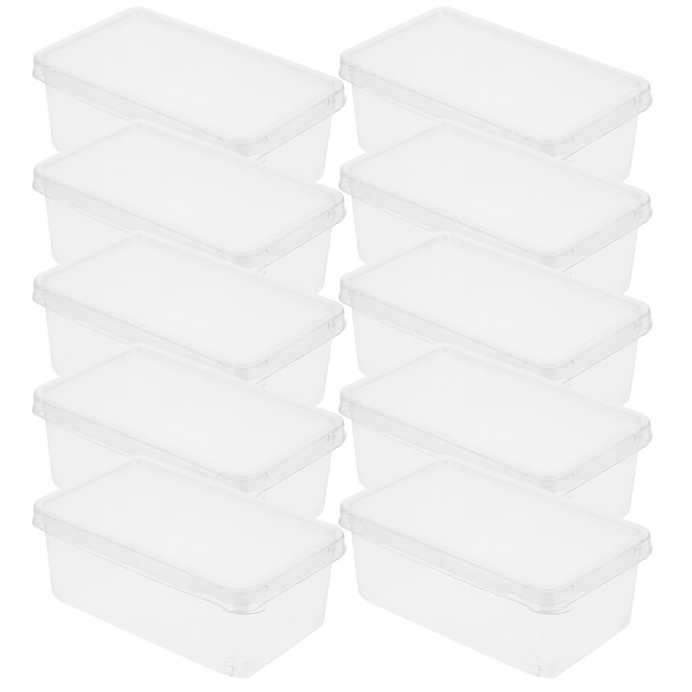 

10pcs Tiramisu Boxes Clear Cake Containers Lightweight Safety Lid Dessert Packaging Mini Mousse Box Food Holder Transparent