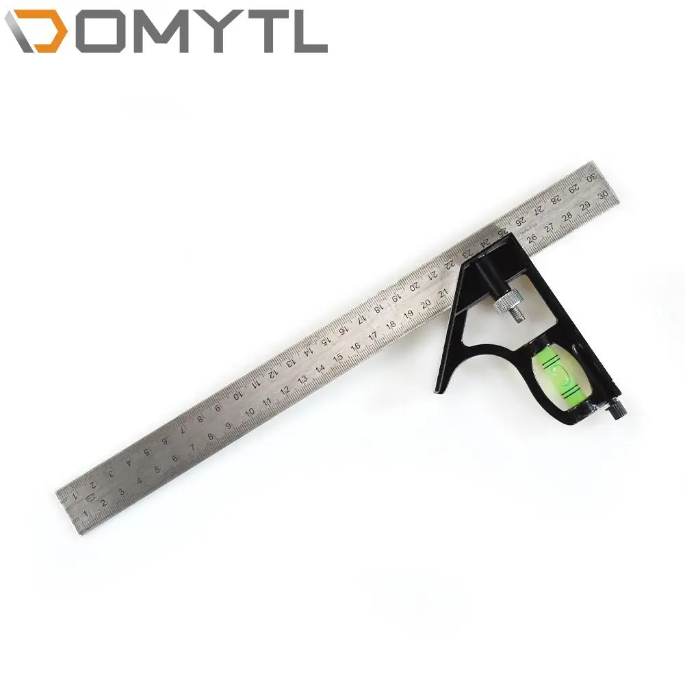 For 300mm Stainless Steel Multifunctional Combination Square 45 Degree Right Angle Ruler Woodworking Square