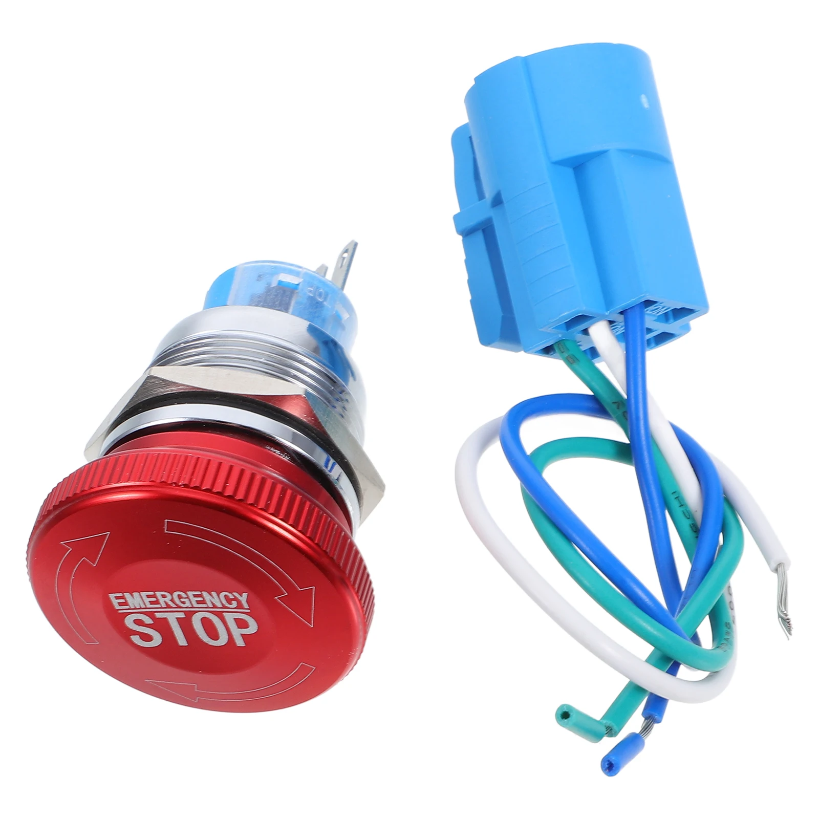 

Stainless Steel Emergency Stop Button Switch 22Mm Push Button 12-220V 3Pin Connector Waterproof For Industrial