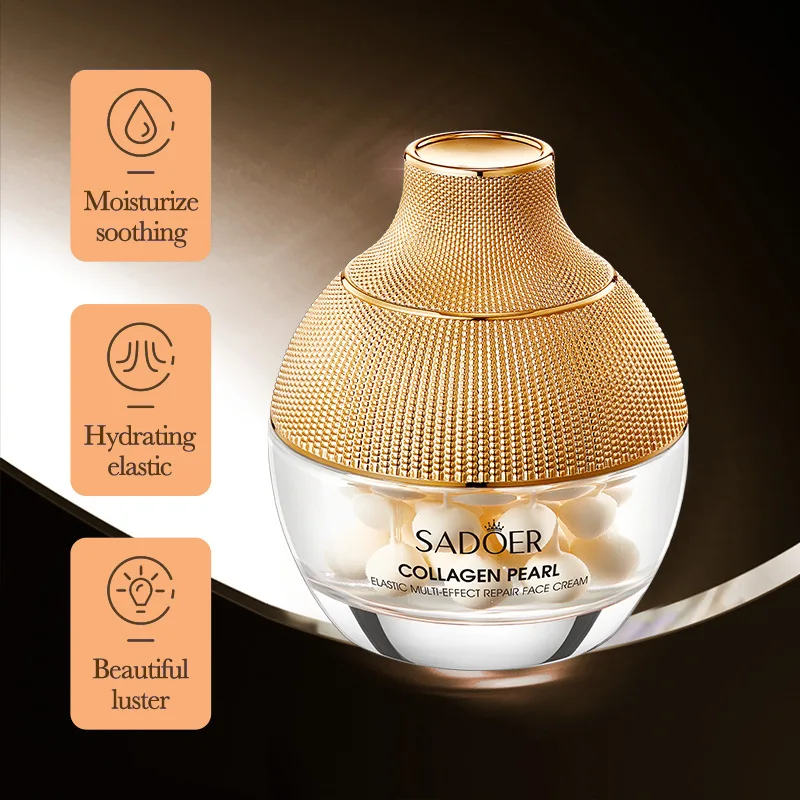 70 mlSADOER colágeno pearl multi-efeito hidratante hidratante e reparador creme facial,