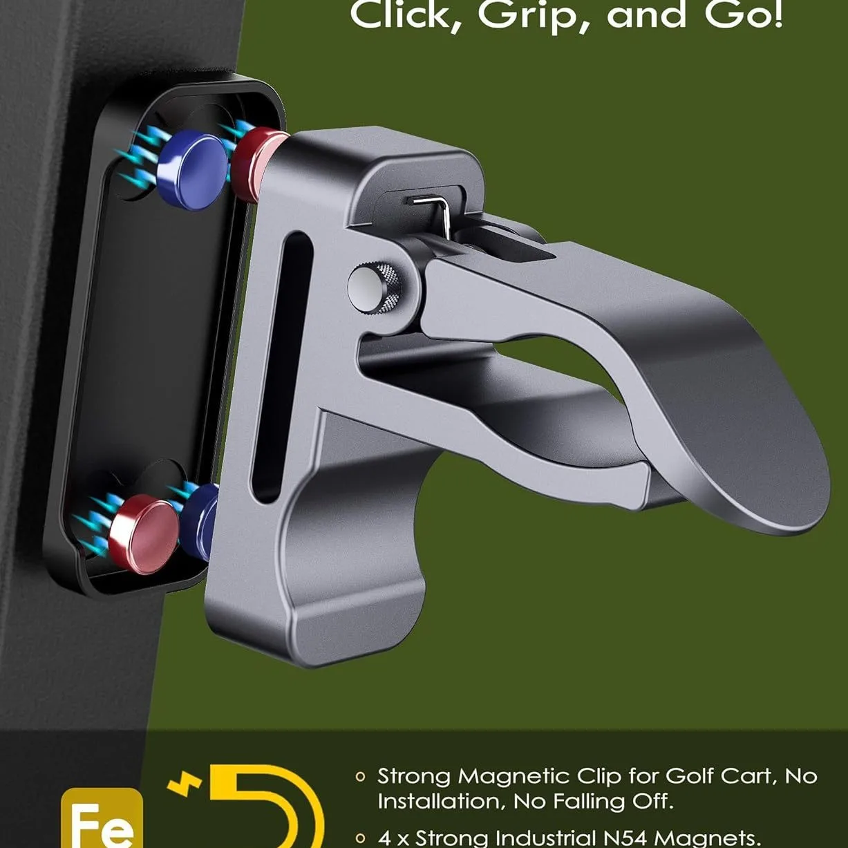 

Крепление для сигар премиум-класса для гольфа — регулируемая магнитная подставка для сигар с ремешком безопасности