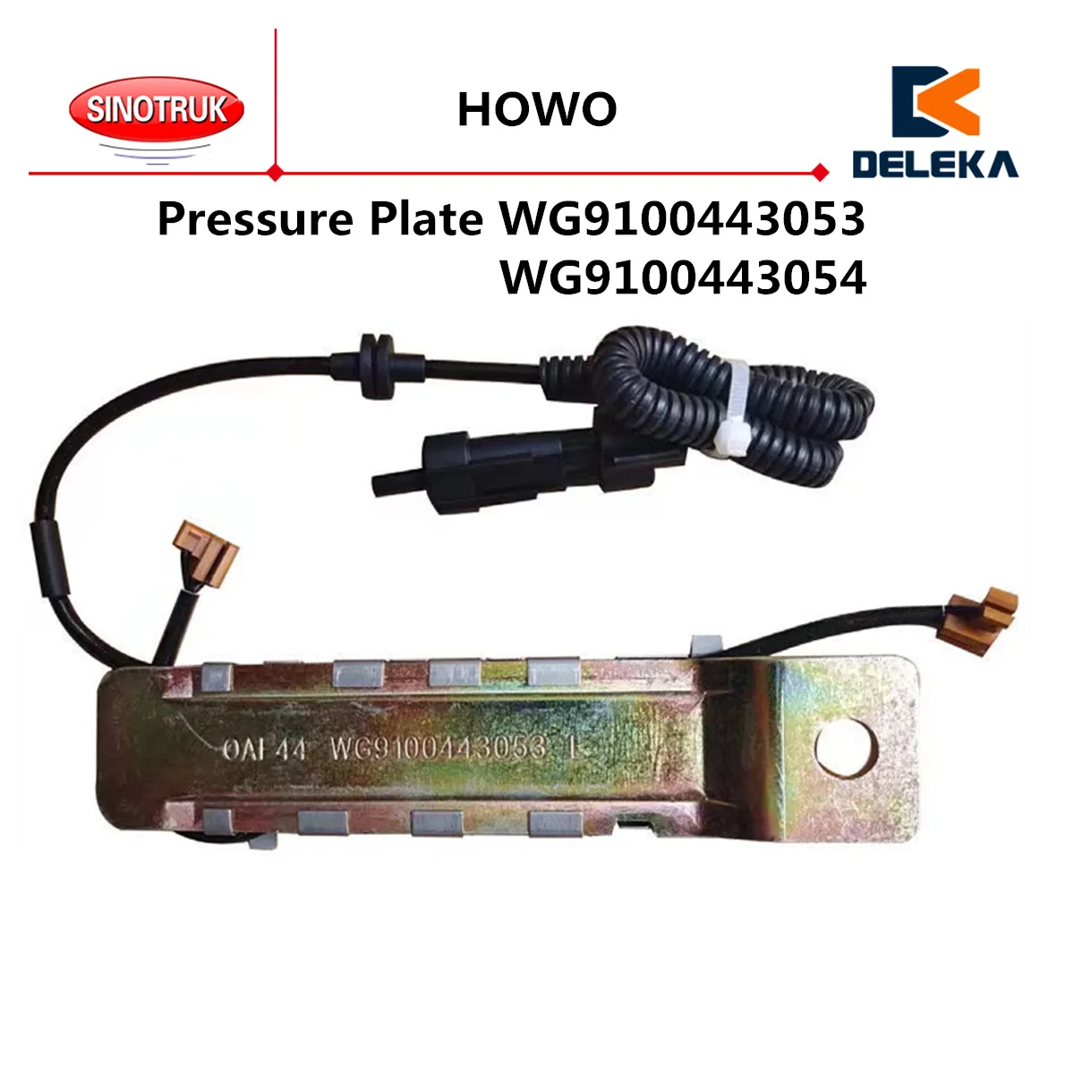 

Pressure Plate With Electronic Wear Alarm WG9100443053 WG9100443054 For CNHTC SINOTRUK HOWO 380 Front Wheel Disc Brake Pad