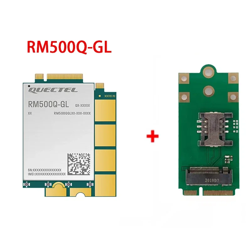 Quectel-RM500Q-GL Chip, RM500QGLAB-M20-SGASA, RM500Q, IoT, eMBB-Adc, 5G, Cat 16 M.2 Módulo com adaptador tipo C, 100% novo e original