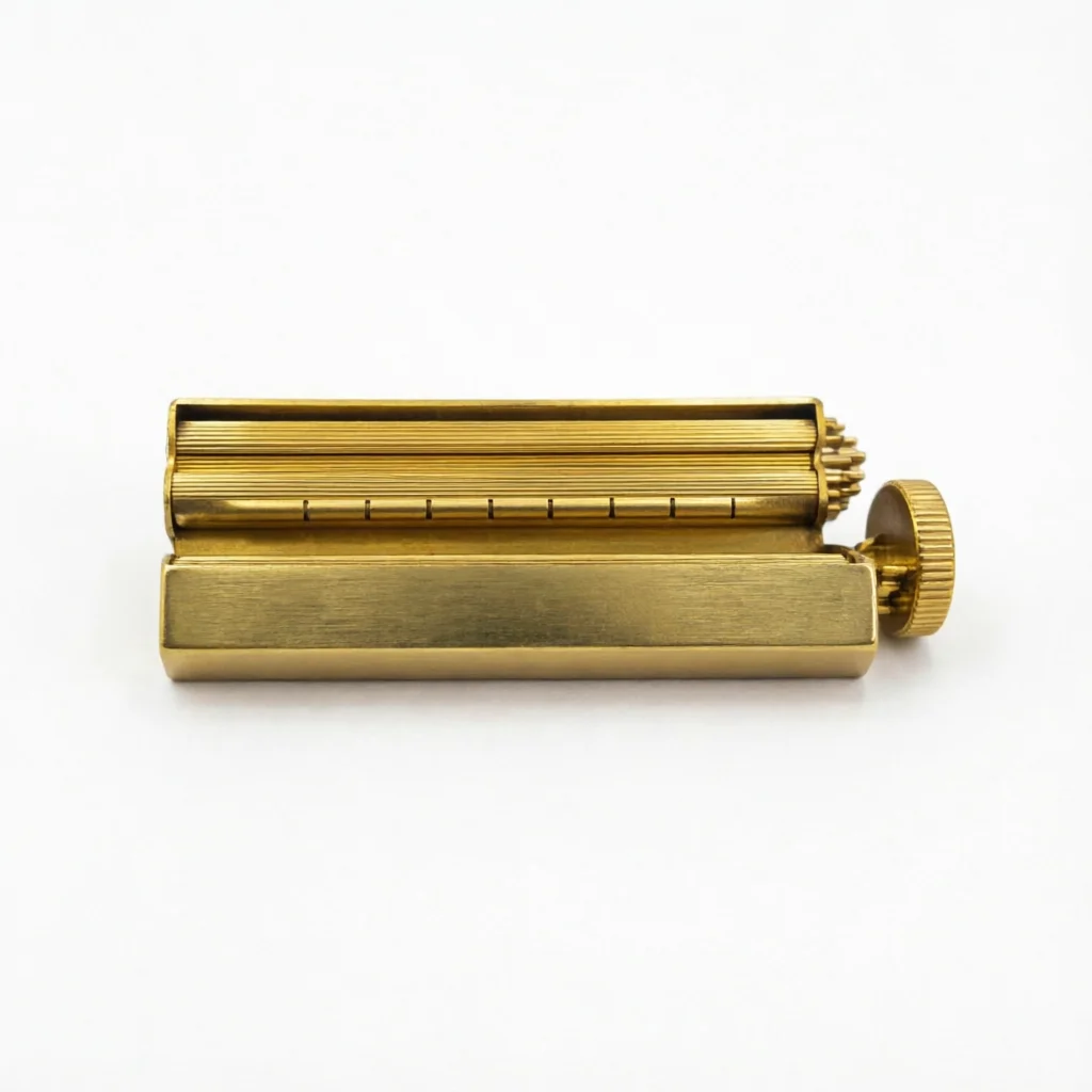 6mm Slim Cigarette Rolling Machine Square Brass Hand Roller 8 Shaft Gear Durable Manual Maker Fit 70mm &78mm Cigarette Paper