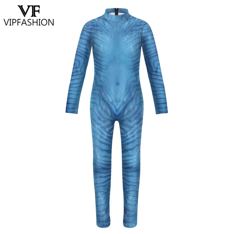 VIP fashion kids muscle print costume boy girl animal cosplay catsuit long sleeve party jumpsuit Sally Carnival zentai bodysuit