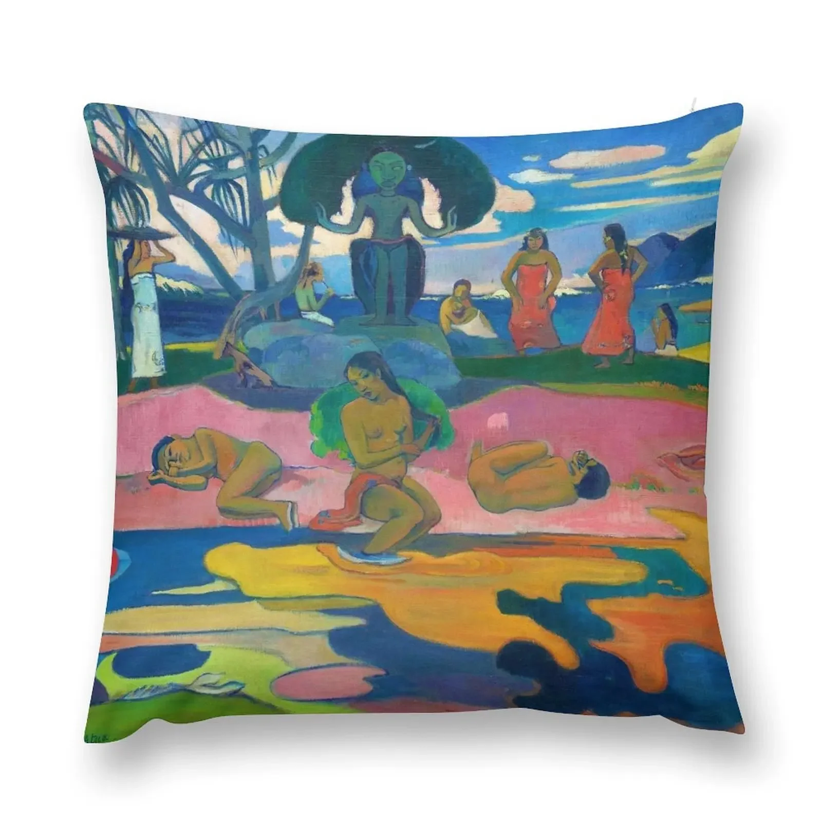 

Paul Gauguin Mahana no atua (Day of the God) Throw Pillow luxury home accessories Luxury Pillow Cover pillow