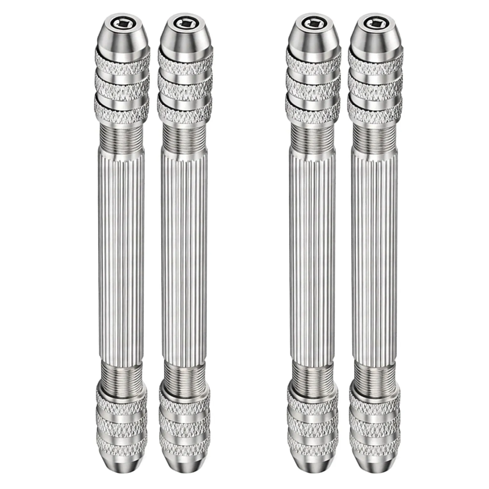 4pcs Double-Ended Hand Drill Chuck with Collet Pin Vise for DIY Crafts and Keychain Making