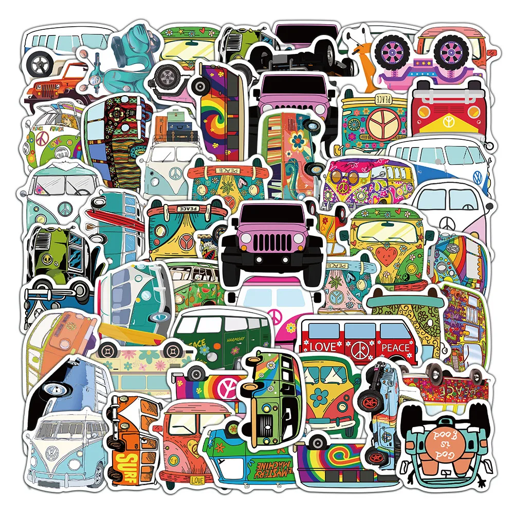 50PCS Creative Hip Hop Graffiti Stickers Decorative Laptop Diary Luggage DIY Waterproof Stickers
