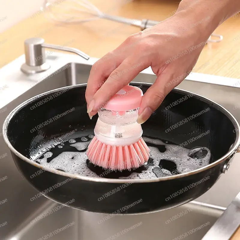 Kitchen Pot Brush Artifact Hydraulic Pot Washing Brush Non-stick Oil Dishwashing Brush