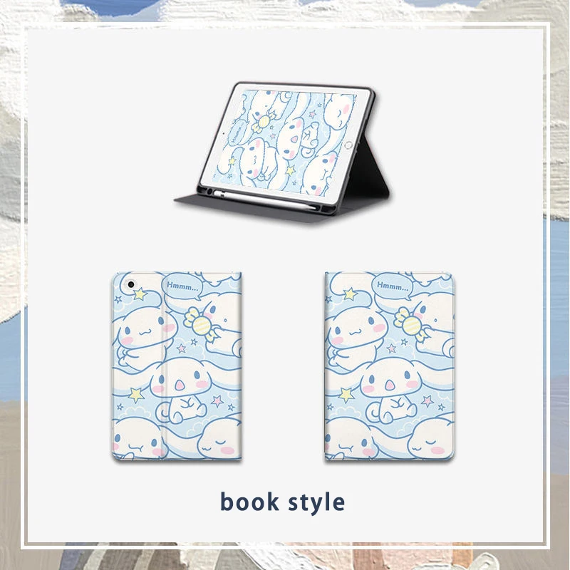 For iPad Mini 4 5 7.9 Inch Air 3 4 Cartoon Cinnamoroll Smart Leather Stand Case For iPad 2019 2020 Pro 9.7 10.2 11 Airbag Cover