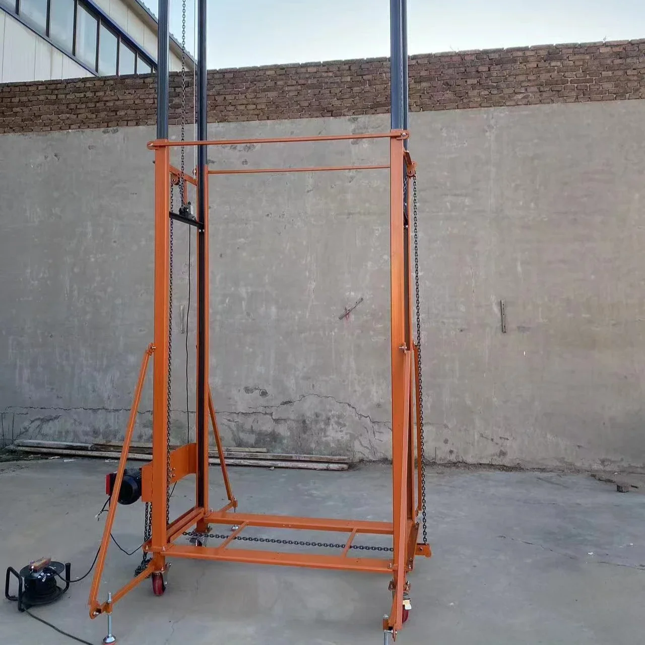 Foldable electric adjustable work platform portable  construction electric scaffolding building