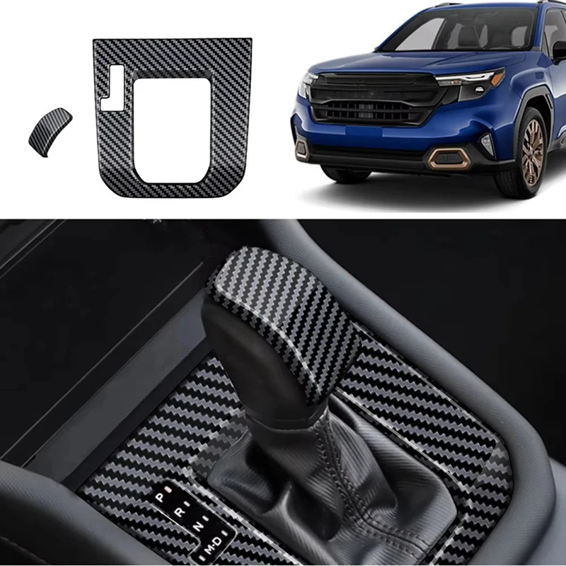 

Для Subaru Forester 2025, автомобильная панель переключения передач, ручка переключения передач, накладка, аксессуары для интерьера, углеродное волокно