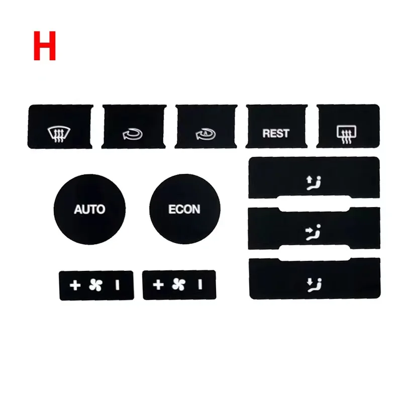 1Set Car Front Radio Button Decal Sticker with Navigation Repair For VW Touareg 2004 2005 2006 2007 2008 2009 Accessories