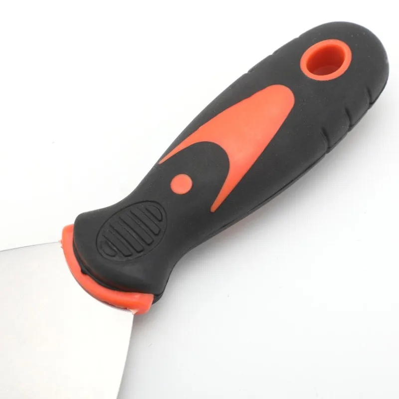 مجموعة أدوات الحوائط الجافة A84E-10Pcs: سكين المعجون من الفولاذ المقاوم للصدأ، وسكين التسجيل، ومكشطة الرسام لإصلاح الجدار