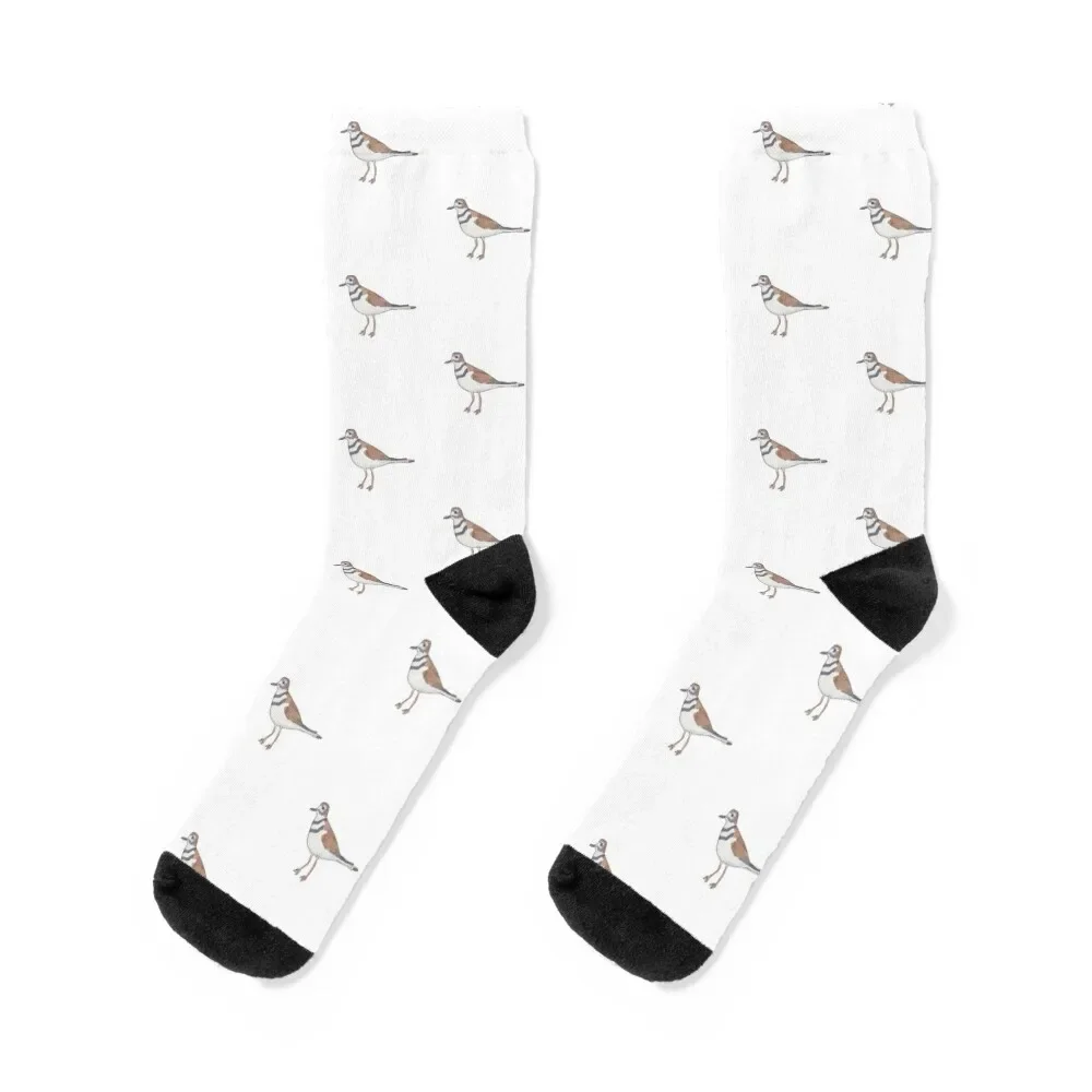 

Killdeer watercolor bird illustration Socks japanese fashion set Men's anime Men's Socks Women's