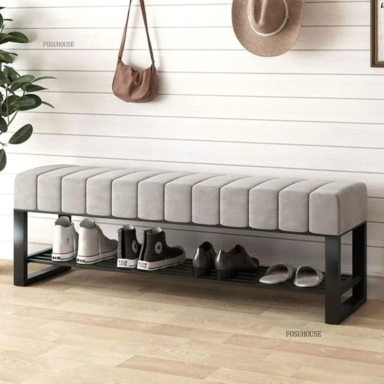

European Shoe Changing Stools Modern Home Furniture Door Entrance Bench Living Room Sofa Ottomans Simple Bedroom Bed End Stools