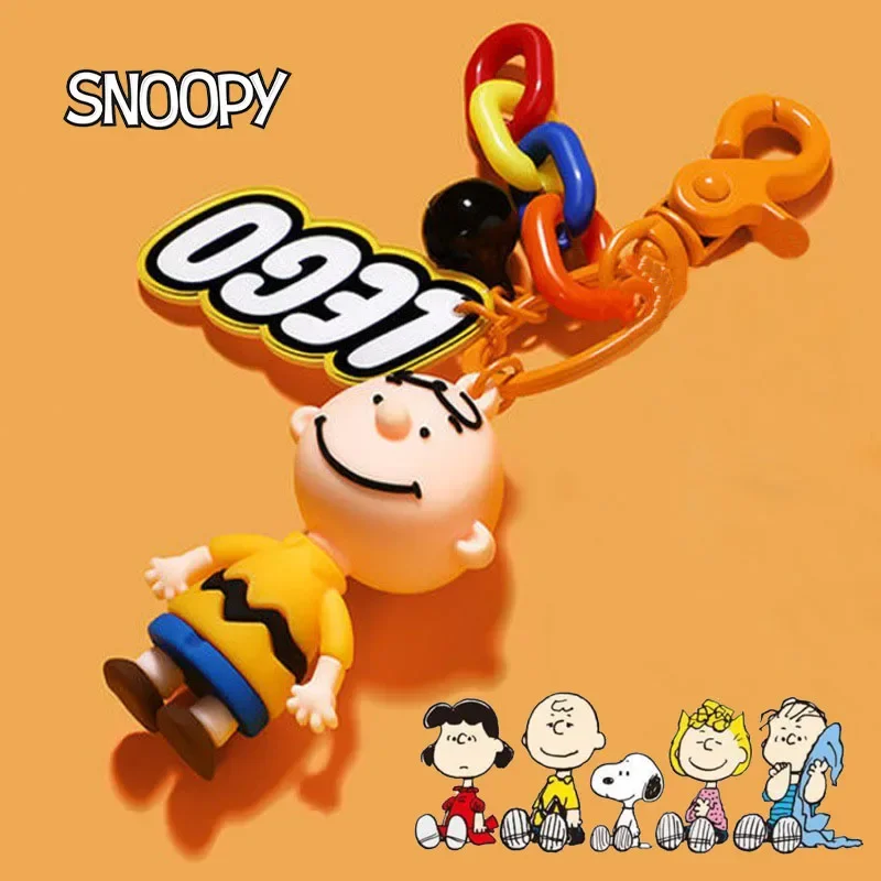 Anime Snoopy Charlie Brown Keychain Variety of Cartoon Cute Doll Keyring Fashion Couple Bag Ornament Key Chain Car Pendant Gift