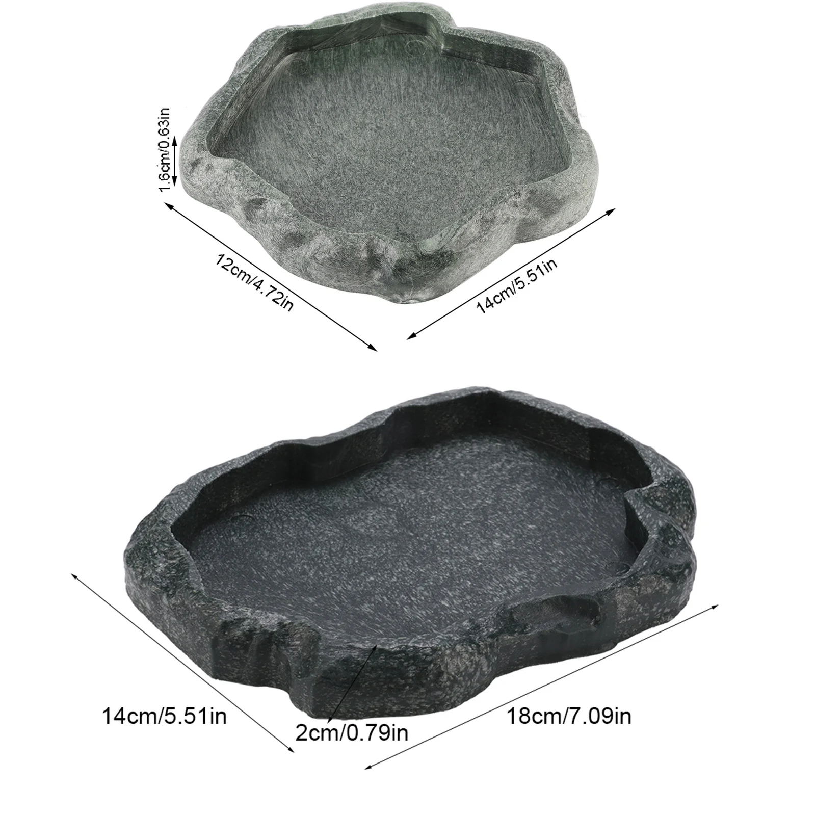 Pets Feeder Bowls Crawler Pet Feeder Bowl Basin Resin Non-toxic Food Water Pot Reptile Turtle Tortoise Scorpion Lizard Crabs