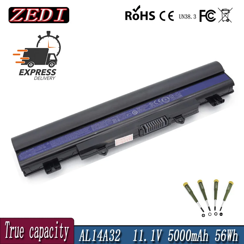 

ZEDI AL14A32 Laptop Battery For Acer E14 E15 E5-411 E5-421 E5-471 E5-511 E5-551 E5-572 E1-571 E1-571G V3-472 V3-572 AL14A32