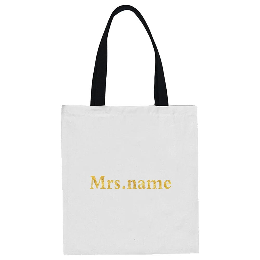 Personalized Customization Name Shopping Bag Women's Handbag Large Capacity Leisure Commuter Bag Portable Shoulder Bag