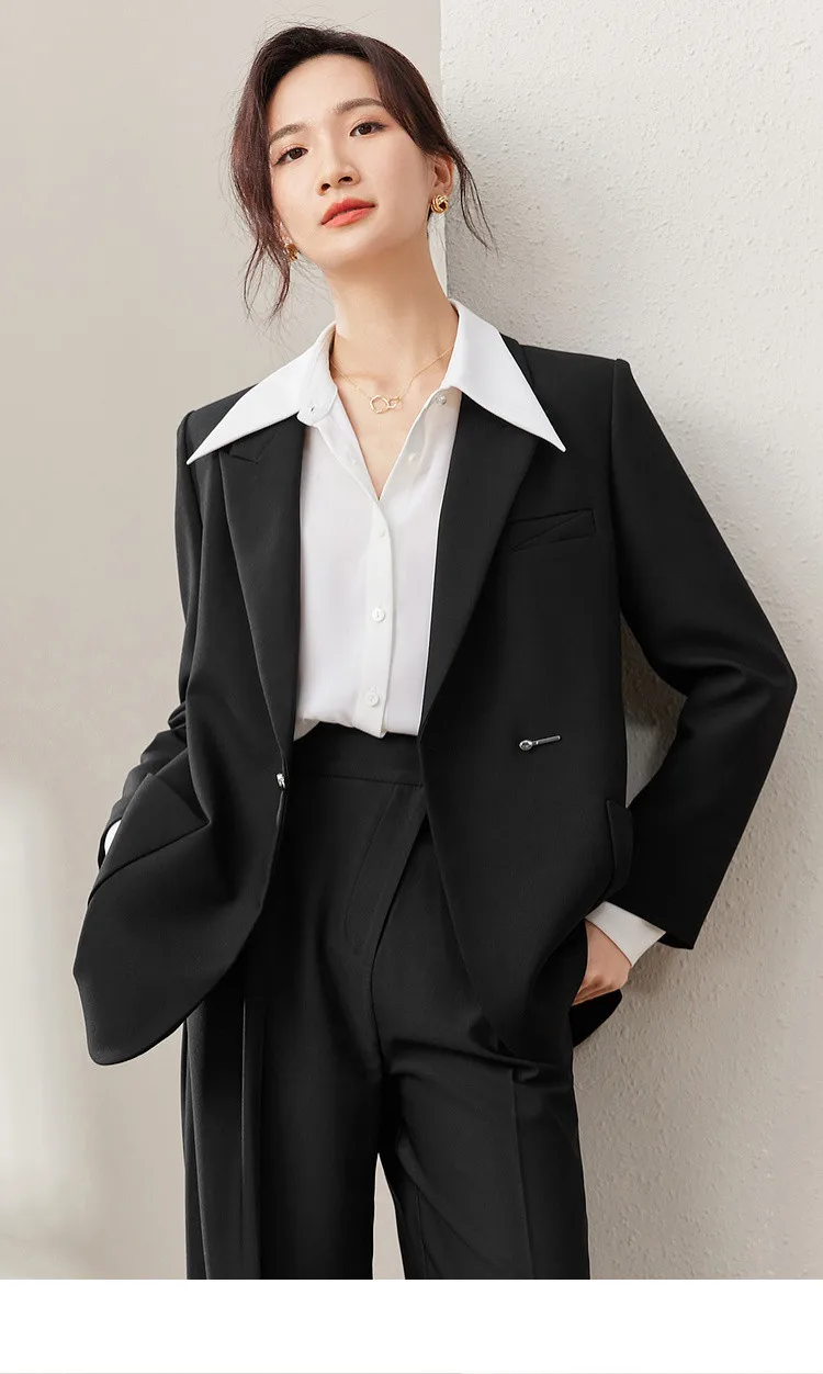 SENTUBILA Maßgeschneiderter Blazer für Damen 2026 Frühling Herbst Modetrend Elegante Anzugjacke für die Arbeit Damenbekleidung 153XC3230 – Detail 23